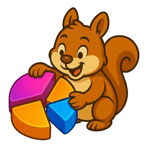 StockIT squirrel with a diversification pie chart